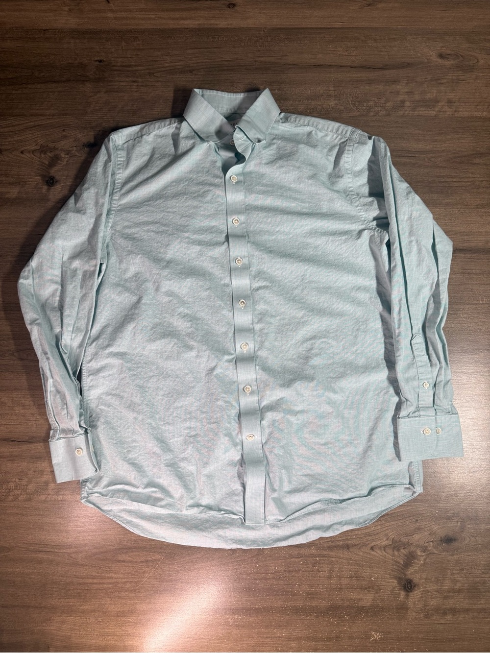 Ledbury Shirtmakers Mens Classic Long Sleeve Collared Button Down Shirt Size 16